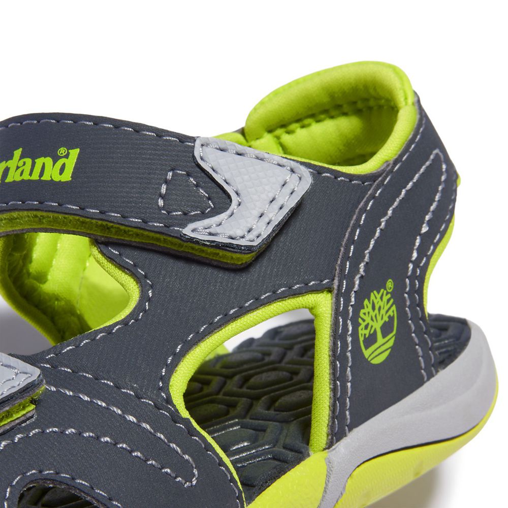 Timberland Kids Sandals Adventure Seeker 2-Strap - Grey/Green - India EQ6348105